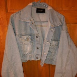 Akira Light wash cropped Jean Jacket